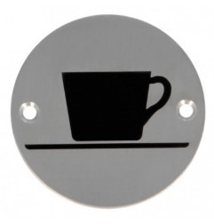 AMIG 6757  
 Placas señalización adhesivas  
 Ø75 mm  
 Acero inoxidable  
 Mate