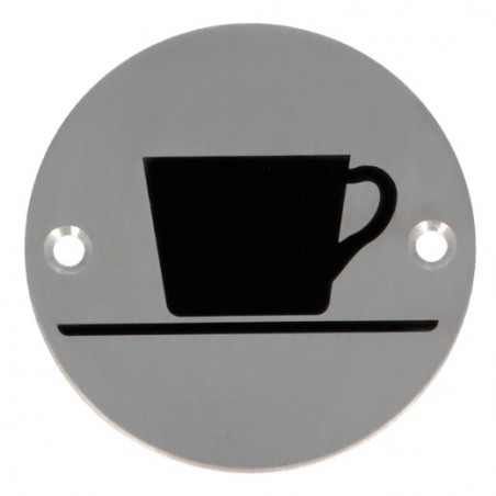 AMIG 6757  
 Placas señalización adhesivas  
 Ø75 mm  
 Acero inoxidable  
 Mate