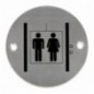 AMIG 6759  
 Placas señalización adhesivas  
 Ø75 mm  
 Acero inoxidable  
 Mate
