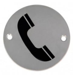 AMIG 6760  
 Placas señalización adhesivas  
 Ø75 mm  
 Acero inoxidable  
 Mate