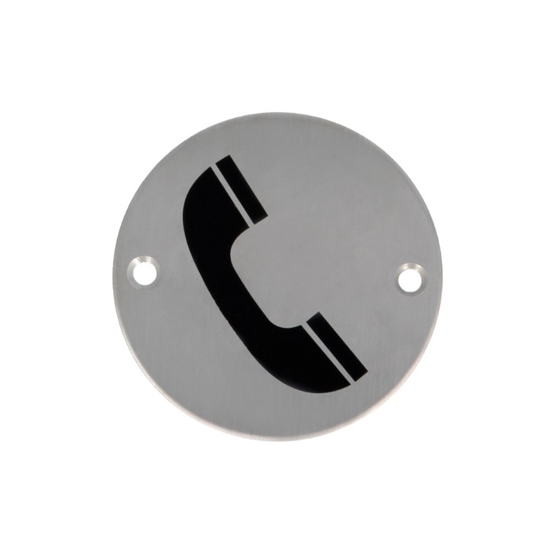 AMIG 6760  
 Placas señalización adhesivas  
 Ø75 mm  
 Acero inoxidable  
 Mate
