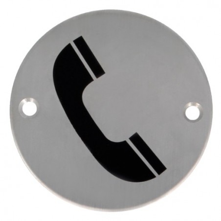 AMIG 6760  
 Placas señalización adhesivas  
 Ø75 mm  
 Acero inoxidable  
 Mate