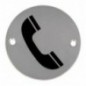 AMIG 6760  
 Placas señalización adhesivas  
 Ø75 mm  
 Acero inoxidable  
 Mate