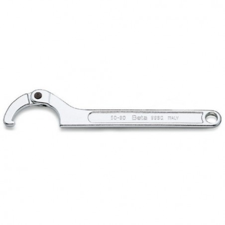 99SQ 35-50 Llave de gancho articulada con nariz para tuercas, cromada