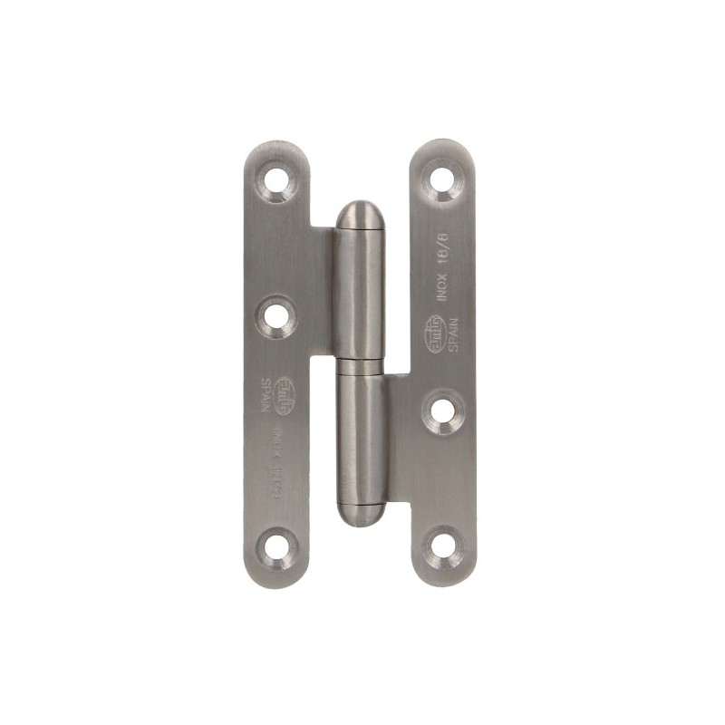AMIG 6881  
 Pernio 405  
 80 x 41 x 1,5 mm  
 Acero inoxidable 18/8  
 Mate - Izquierda