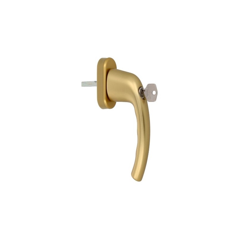 AMIG 6884  
 Manilla para ventana con llave 2500  
 Aluminio  
 Oro