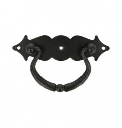 AMIG 6914  
 Tirador con placa 1003  
 100 x 31 mm  
 Negro