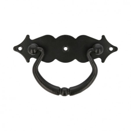 AMIG 6914  
 Tirador con placa 1003  
 100 x 31 mm  
 Negro