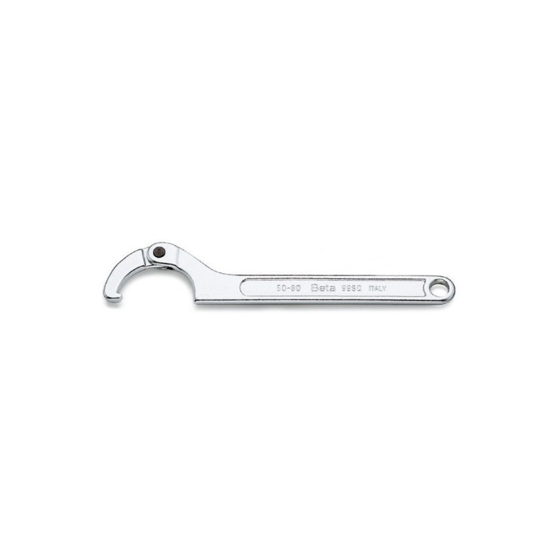 99SQ 120-180 Llave de gancho articulada con nariz para tuercas, cromada