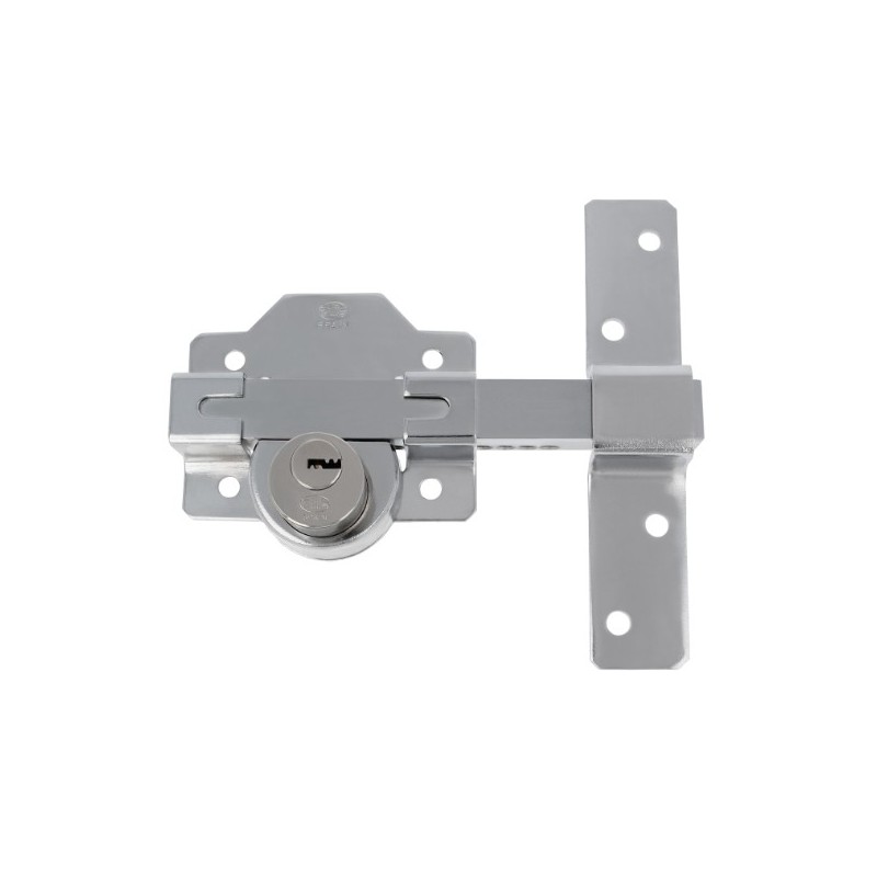 AMIG 6932  
 Cerrojo de seguridad 6  
 88 x 153 mm  
 Acero  
 Cromado brillo