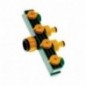 AMIG 6967  
 Conector válvula 4 vías 2071  
 1/2'' - 3/4''  
 ABS  
 Verde
