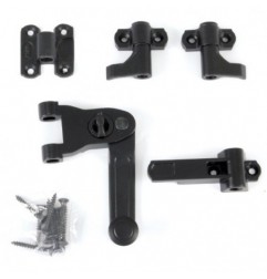 AMIG 7011  
 Herrajes para una hoja 2902  
 80 mm  
 Zamak  
 Negro