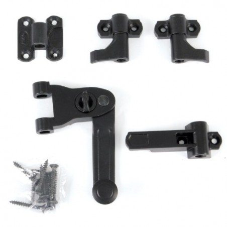 AMIG 7011  
 Herrajes para una hoja 2902  
 80 mm  
 Zamak  
 Negro