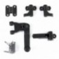 AMIG 7011  
 Herrajes para una hoja 2902  
 80 mm  
 Zamak  
 Negro