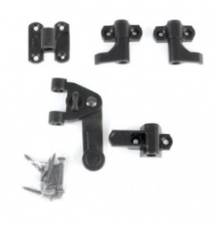 AMIG 7012  
 Herrajes para una hoja 2903  
 60 mm  
 Zamak  
 Negro