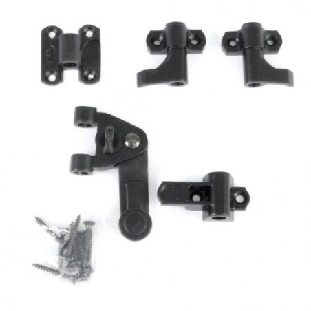 AMIG 7012  
 Herrajes para una hoja 2903  
 60 mm  
 Zamak  
 Negro