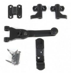 AMIG 7013  
 Herrajes para dos hojas 2904  
 80 mm  
 Zamak  
 Negro