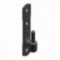 AMIG 7032  
 Pernio fijo con placa 2980  
 140 x 24 x 16 mm  
 Acero  
 Negro