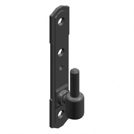 AMIG 7034  
 Pernio fijo con placa 2982  
 140 x 24 x 21 mm  
 Acero  
 Negro