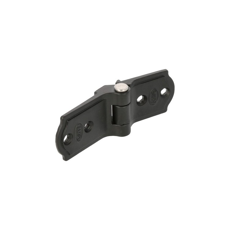 AMIG 7048  
 Bisagra plana 3025  
 107 x 37 x 12 mm  
 Zamak  
 Negro