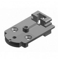 AMIG 7052  
 Soporte 3032  
 62 x 37 x 27 mm  
 Zamak  
 Negro