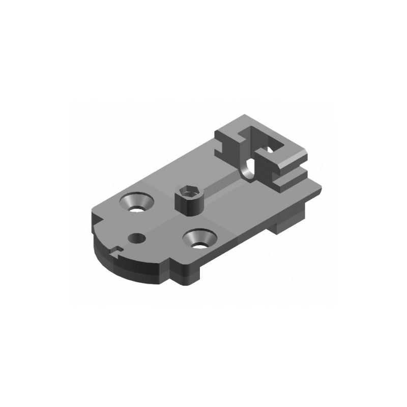 AMIG 7052  
 Soporte 3032  
 62 x 37 x 27 mm  
 Zamak  
 Negro