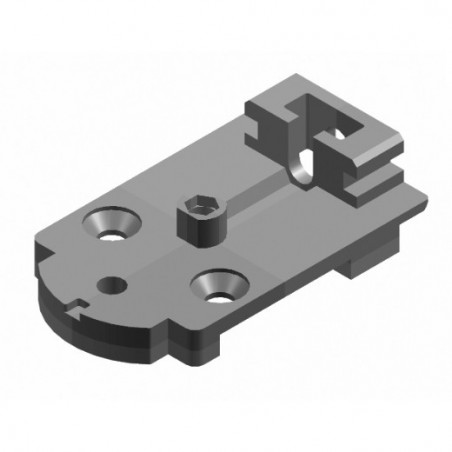 AMIG 7052  
 Soporte 3032  
 62 x 37 x 27 mm  
 Zamak  
 Negro