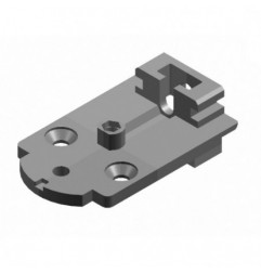 AMIG 7053  
 Soporte 3033  
 62 x 37 x 27 mm  
 Zamak  
 Negro