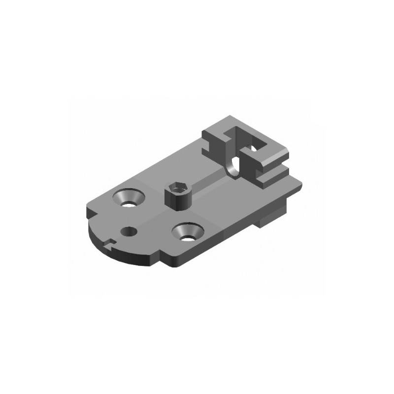 AMIG 7053  
 Soporte 3033  
 62 x 37 x 27 mm  
 Zamak  
 Negro