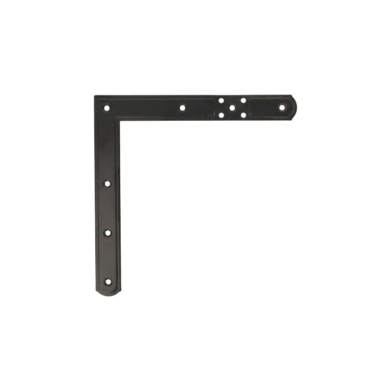 AMIG 7062  
 Escuadra 3090  
 220 x 220 mm  
 Acero  
 Negro - Derecha