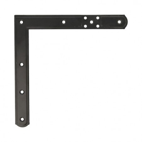 AMIG 7062  
 Escuadra 3090  
 220 x 220 mm  
 Acero  
 Negro - Derecha