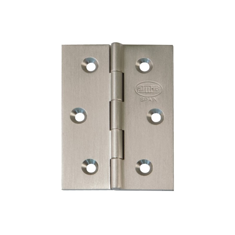 AMIG 7262  
 Bisagra 1002  
 60 x 40 x 2 mm  
 Latón  
 Cromado mate