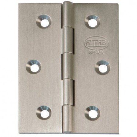 AMIG 7262  
 Bisagra 1002  
 60 x 40 x 2 mm  
 Latón  
 Cromado mate