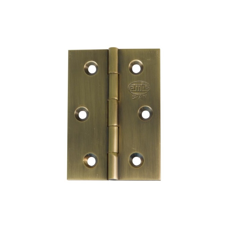 AMIG 7265  
 Bisagra 1002  
 70 x 50 x 2 mm  
 Latón  
 Cuero