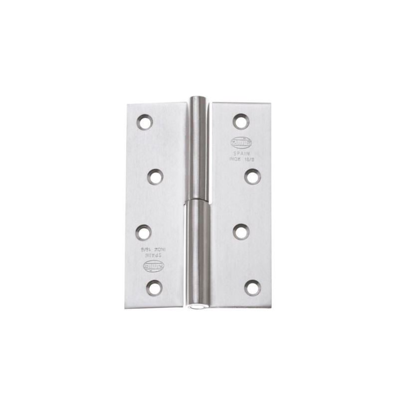 AMIG 7332  
 Bisagra 2077  
 100 x 70 x 2,5 mm  
 Acero inoxidable 18/8  
 Mate - Izquierda