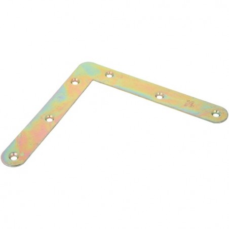 AMIG 7351  
 Escuadra plana 2  
 120 x 17 x 1,2 mm  
 Acero  
 Bicromatado