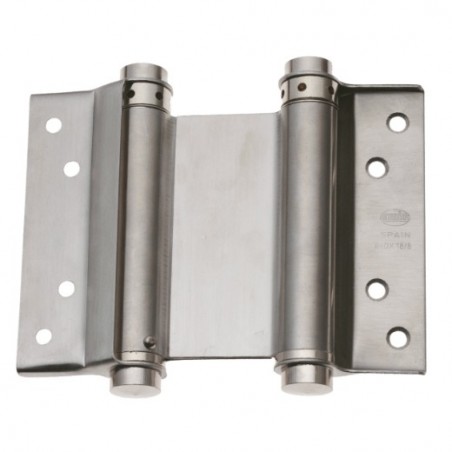 AMIG 7376  
 Bisagra doble acción 3037  
 75 x 126 mm  
 Acero inoxidable 18/8  
 Mate