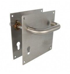 AMIG 7457  
 Manilla con placa 3CB  
 180 x 180 mm  
 Acero inoxidable 18/8  
 Mate