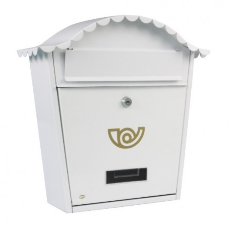 AMIG 7463   Buzón 1   370 x 360 x 105 mm   Acero   Blanco