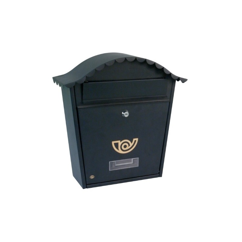 AMIG 7464   Buzón 1   370 x 360 x 105 mm   Acero   Negro