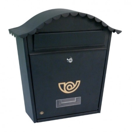 AMIG 7464   Buzón 1   370 x 360 x 105 mm   Acero   Negro