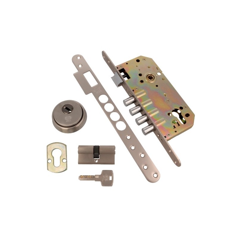 AMIG 7545  
 Cerradura 101  
 50/85  
 Acero  
 Cromado mate
