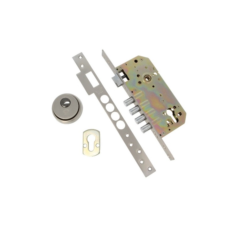 AMIG 7547  
 Cerradura 110  
 50/85  
 Acero  
 Cromado mate