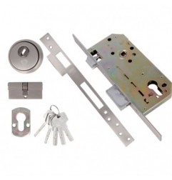 AMIG 7551  
 Cerradura 200  
 50/85  
 Acero  
 Cromado mate