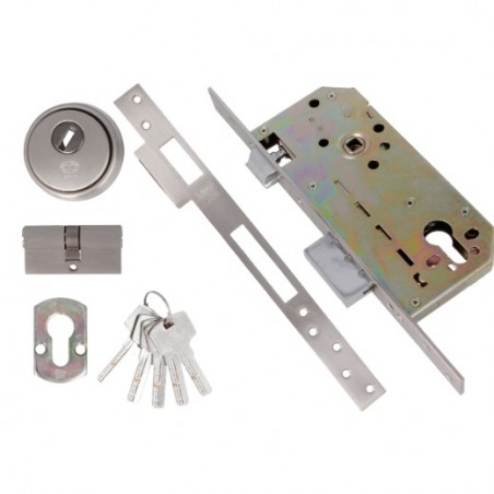 AMIG 7551  
 Cerradura 200  
 50/85  
 Acero  
 Cromado mate