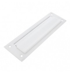 AMIG 7587  
 Bocacartas 1  
 254 x 78 mm  
 Acero  
 Blanco