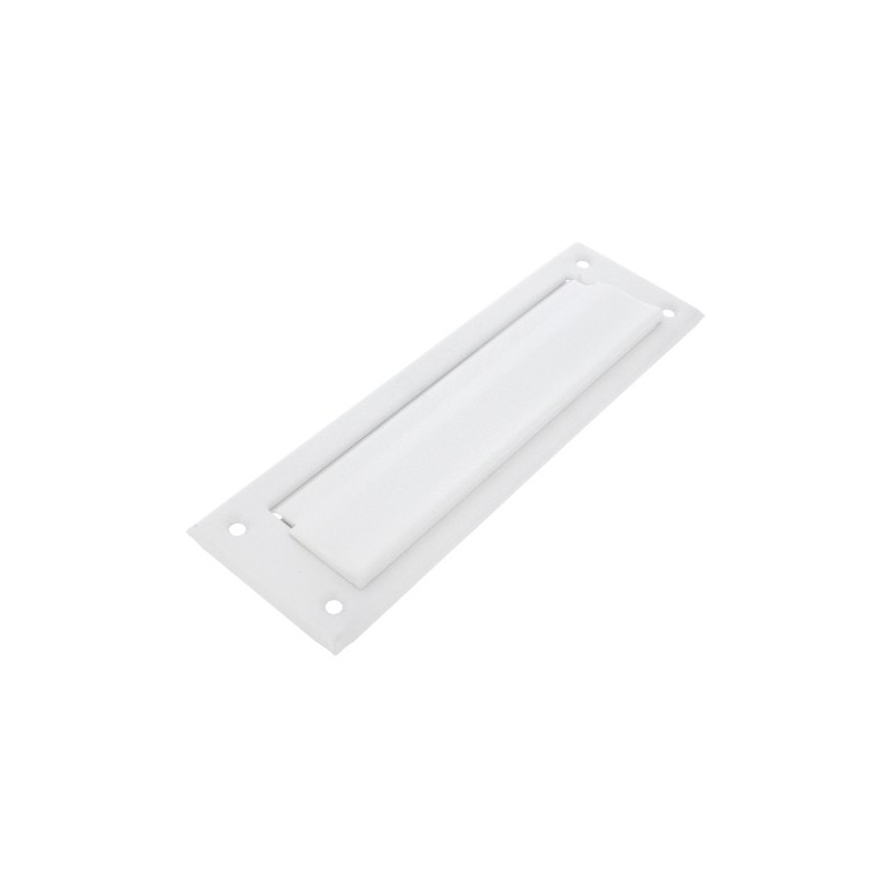 AMIG 7587  
 Bocacartas 1  
 254 x 78 mm  
 Acero  
 Blanco