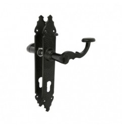 AMIG 7817  
 Manilla con placa 100PB  
 280 x 44 mm  
 Placa de acero, Tirador de zamak  
 Negro