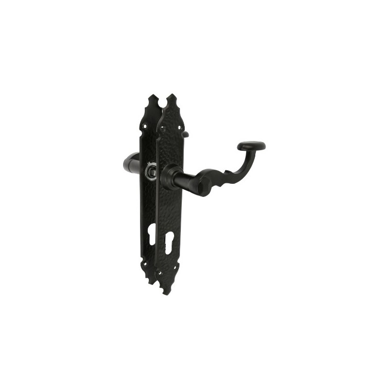 AMIG 7817  
 Manilla con placa 100PB  
 280 x 44 mm  
 Placa de acero, Tirador de zamak  
 Negro