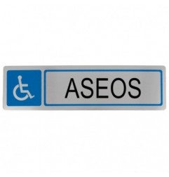 AMIG 8212  
 Placas señalización adhesivas  
 163 x 45 mm  
 Acero inoxidable  
 Mate